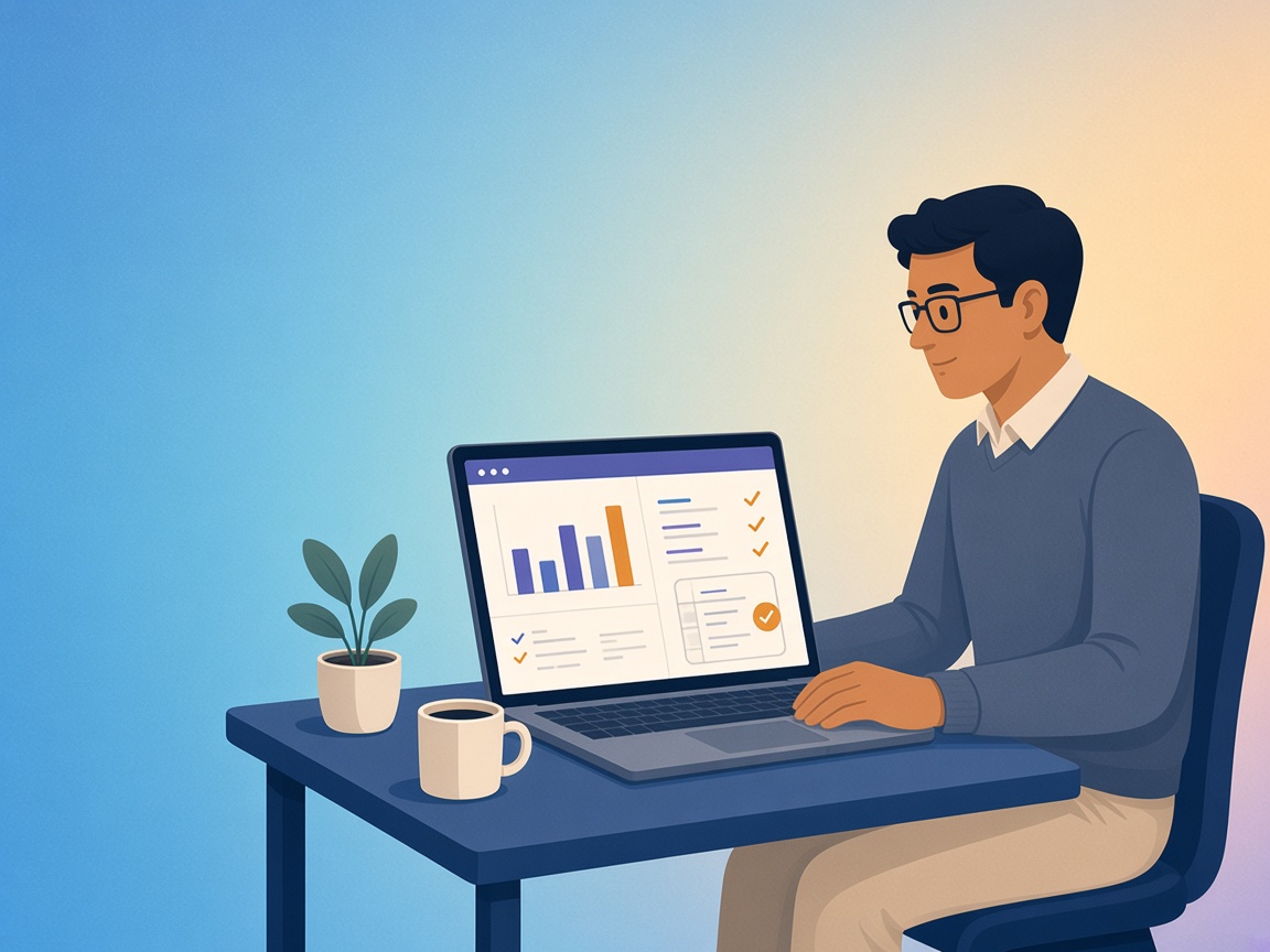 A client reviewing a weekly hours and work log dashboard